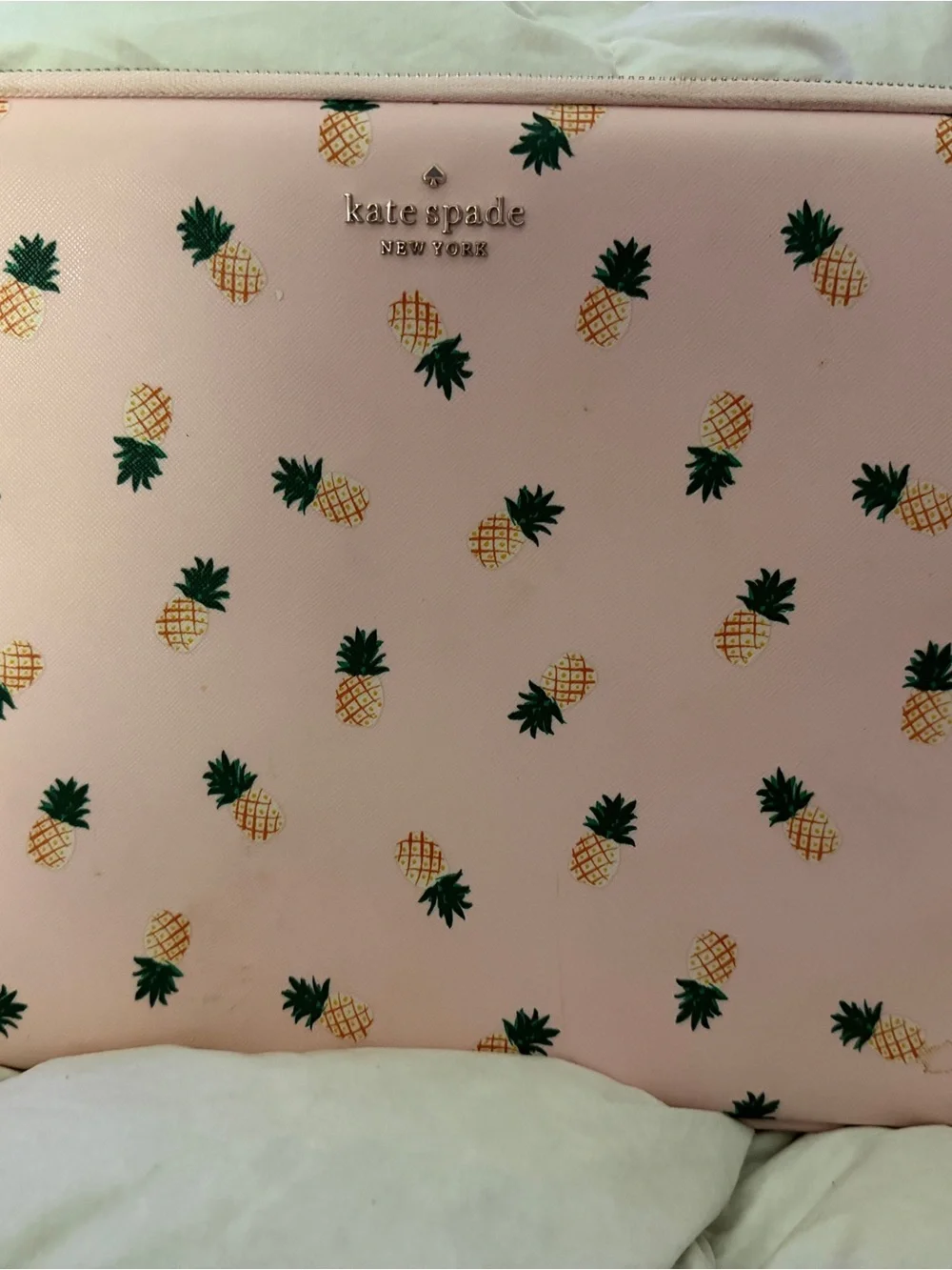 Kate Spade New York Pink Pineapple  laptop sleeve